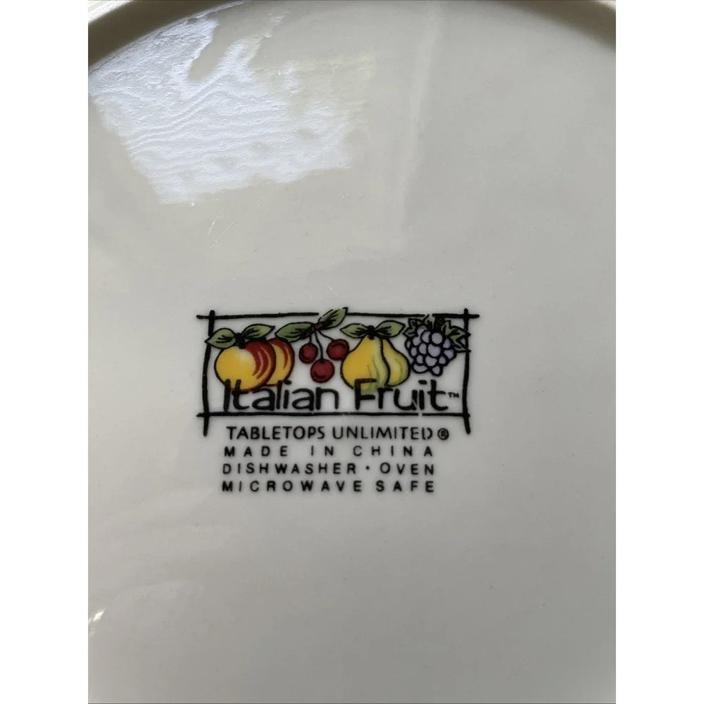 Tabletops Unlimited Italian Fruit Dinner Plates Set Of 3 10.5